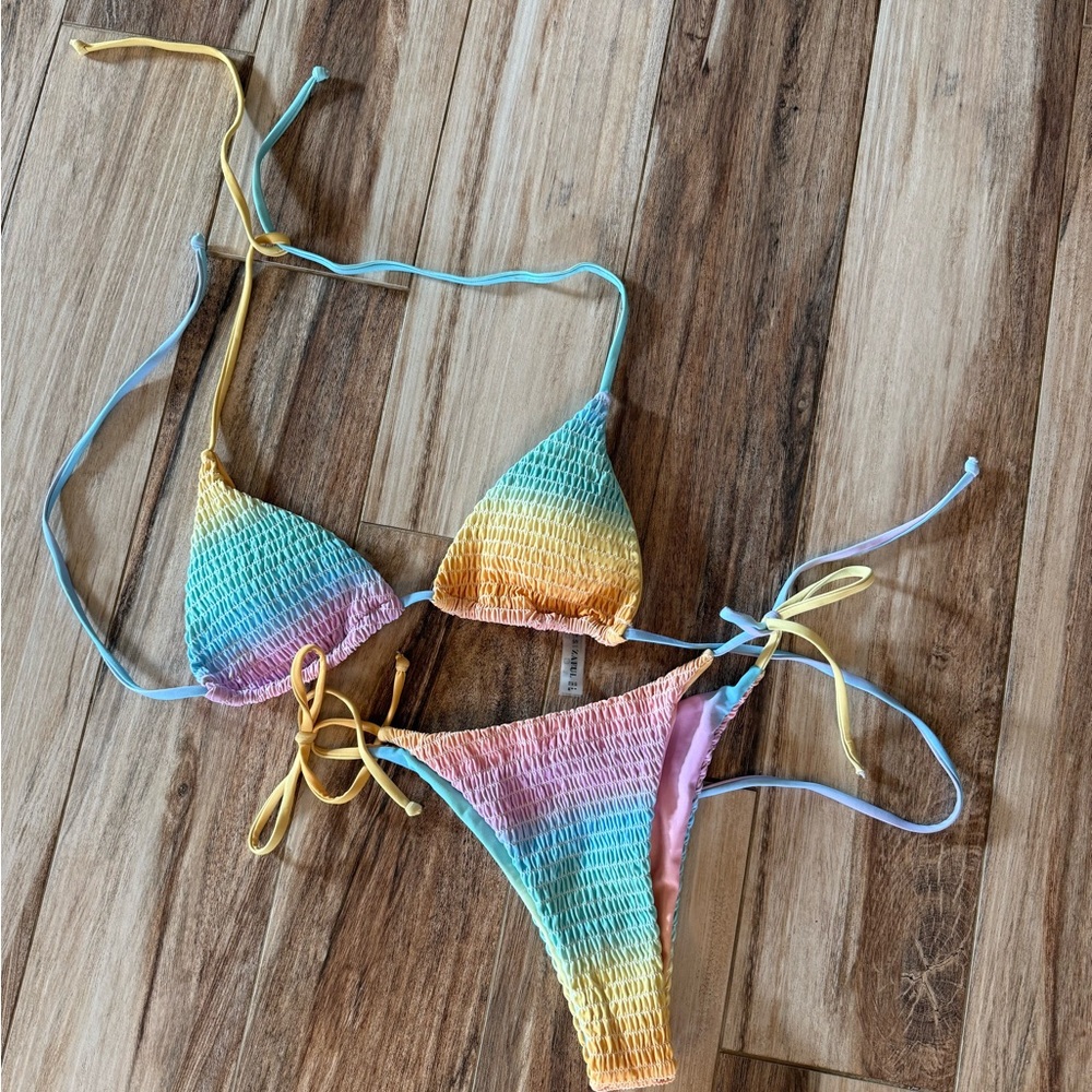 Colorful Rainbow Bikini Set